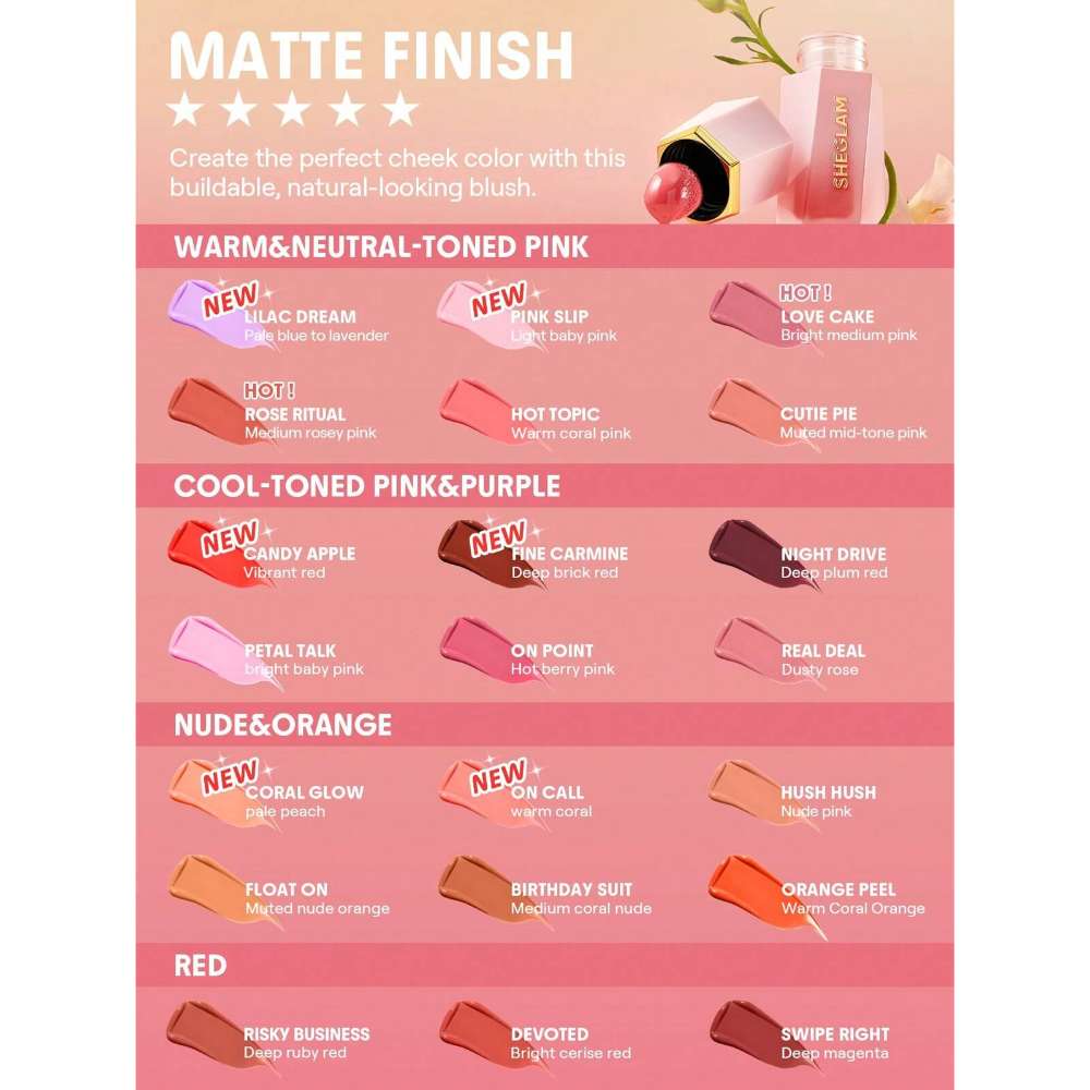 SHEGLAM Color Bloom Matte Liquid Blush