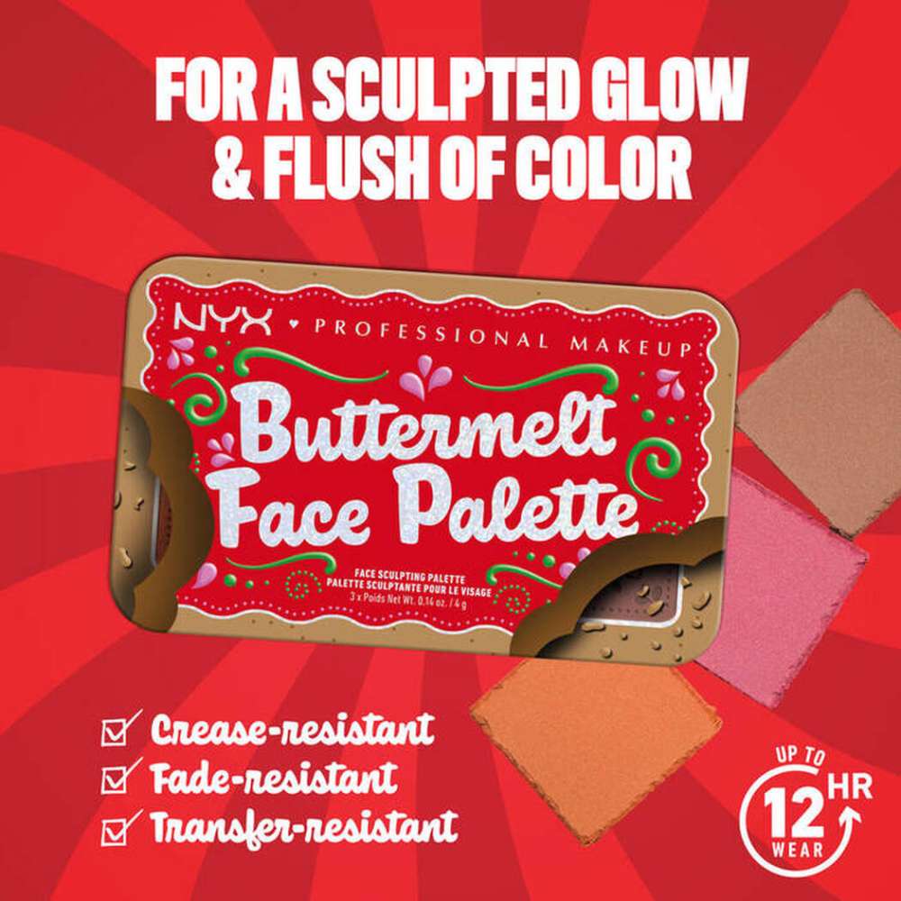 NYX Professional Makeup Buttermelt Face Blush & Bronzer Palette