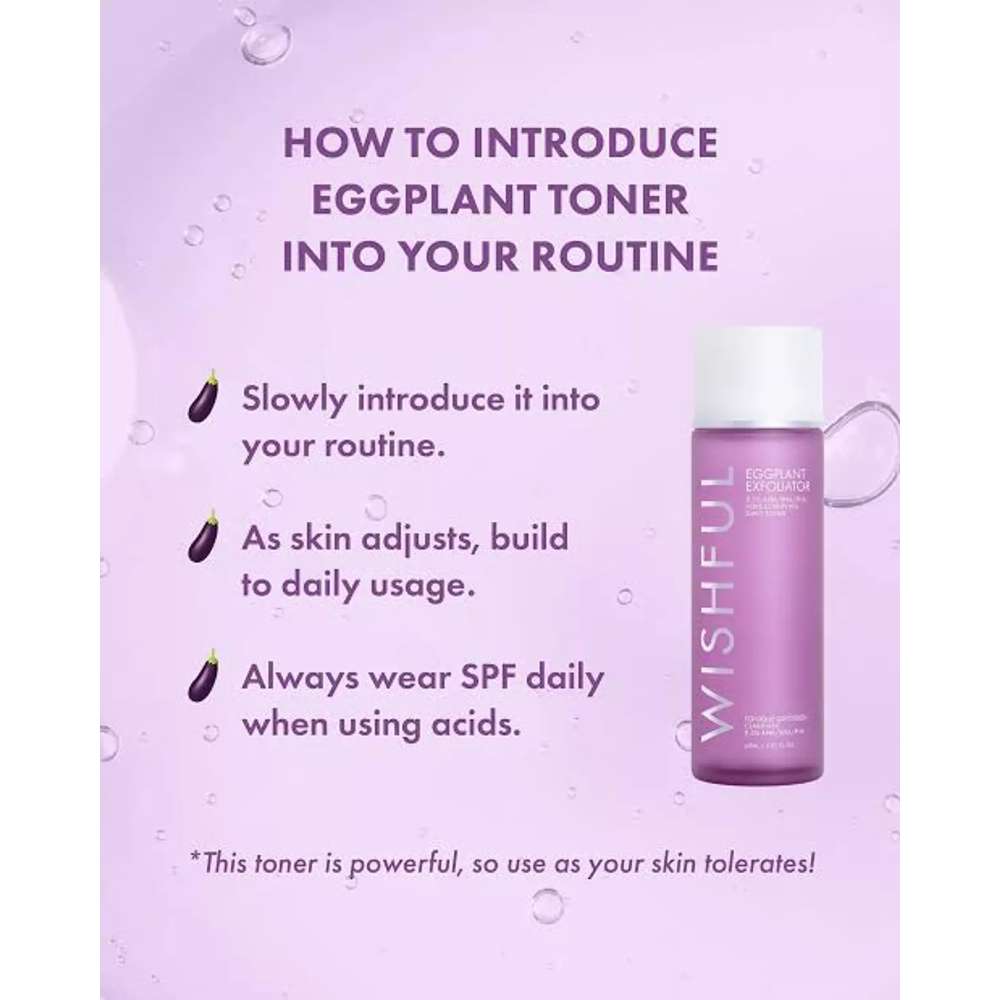 WISHFUL Eggplant Exfoliator Pore Clarifying Daily Toner