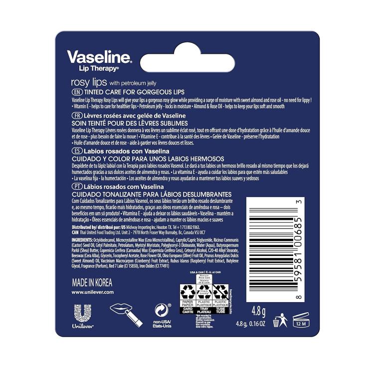 Vaseline Lip Therapy Rosy Lips Balm Stick