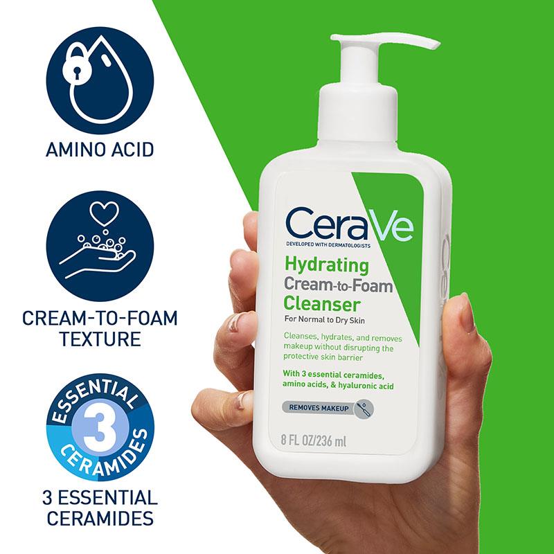 CeraVe Hydrating Cream-to-Foam Cleanser