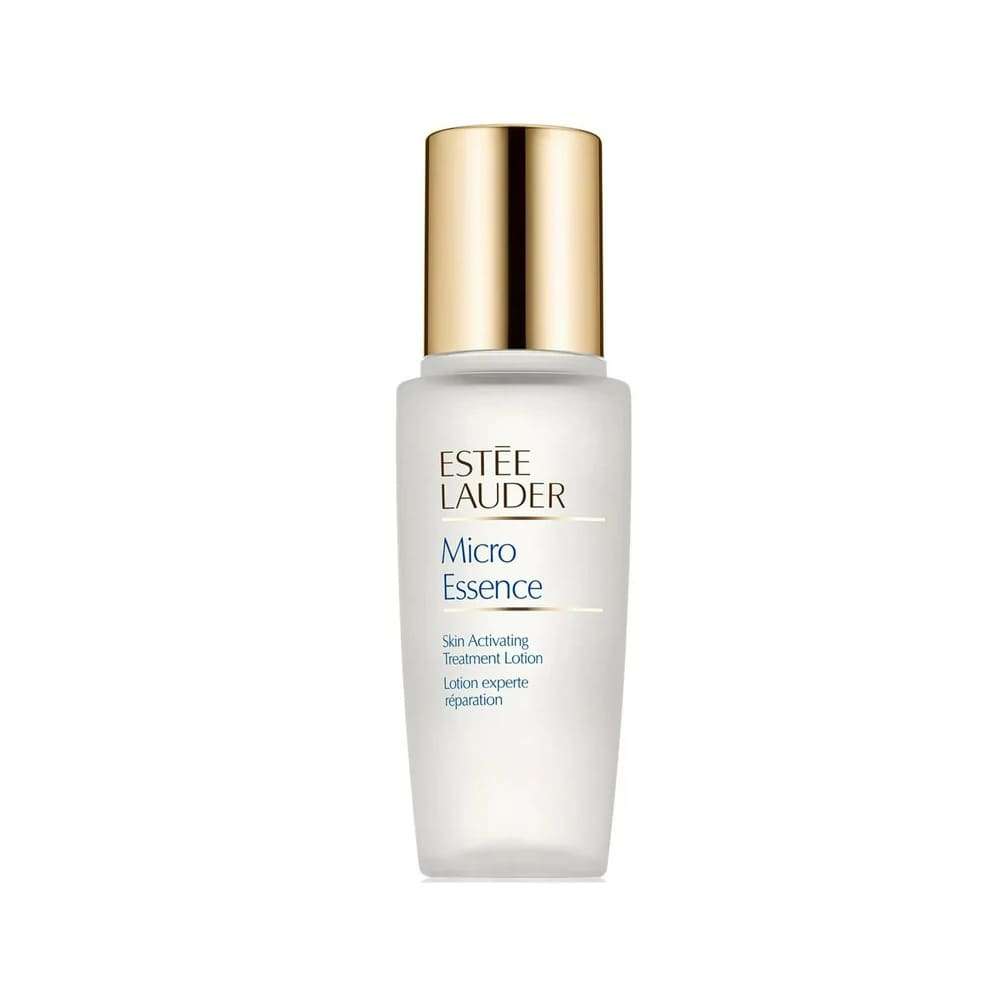 Estèe Lauder Micro Essence skincare bottle on a white background