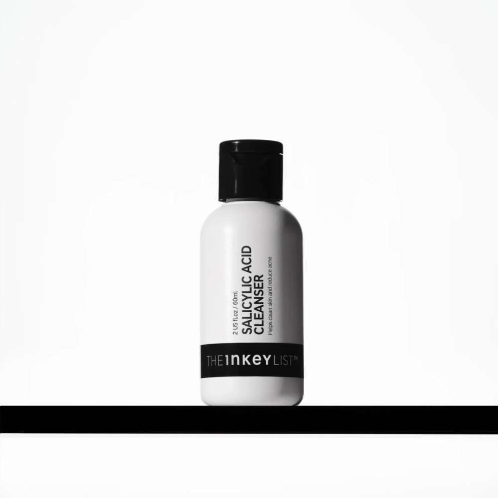 Bottle of The Inkey List Salicylic Acid Cleanser on a white background