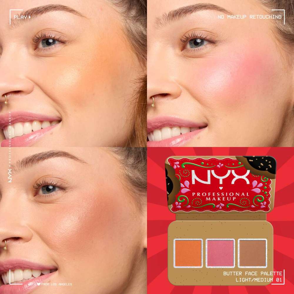 NYX Professional Makeup Buttermelt Face Blush & Bronzer Palette