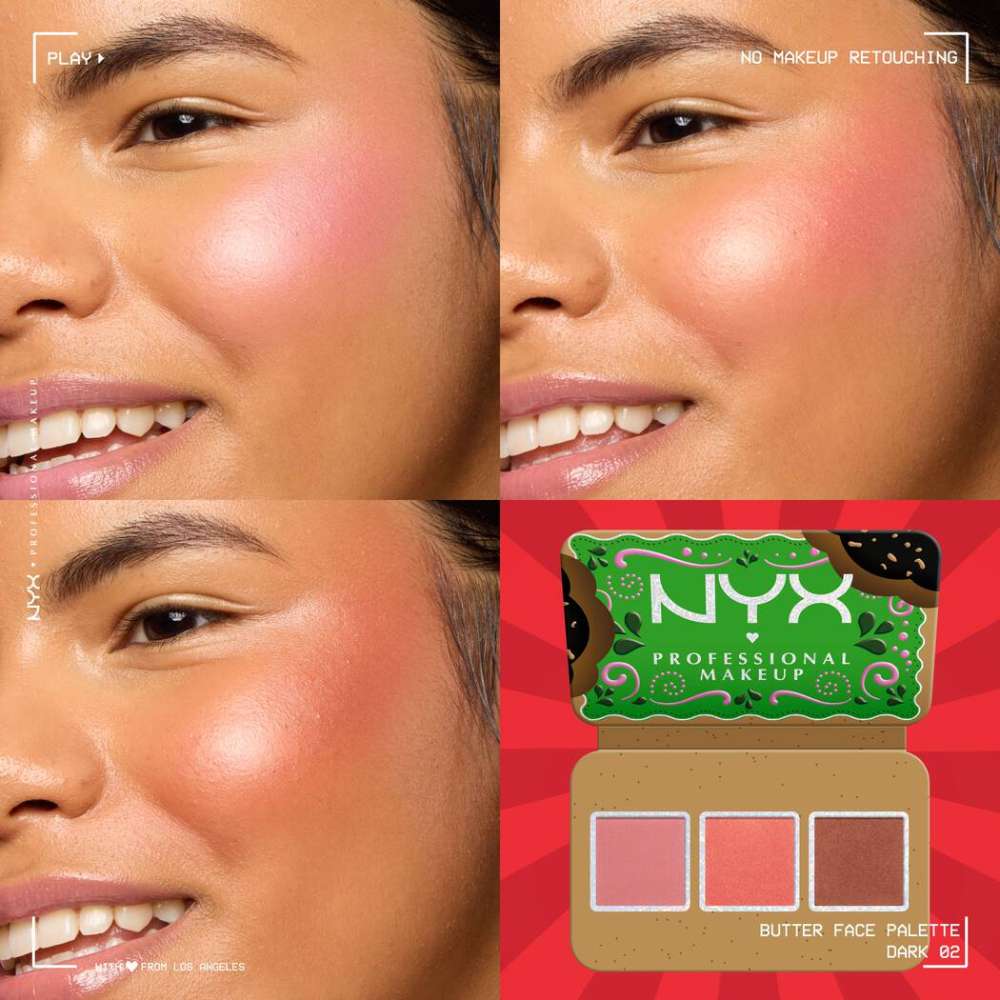 NYX Professional Makeup Buttermelt Face Blush & Bronzer Palette