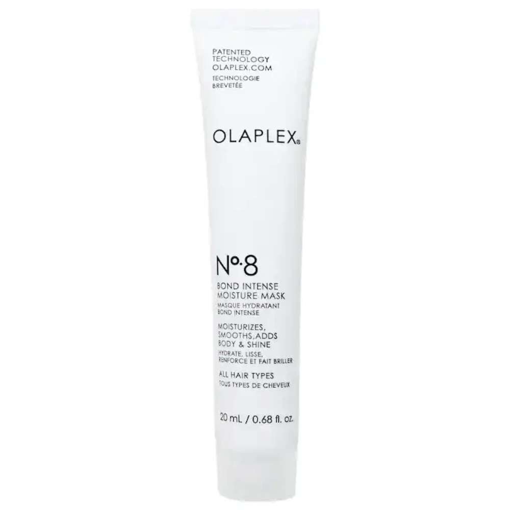 Olaplex No.8 Bond Intense Moisture Mask tube on a white background