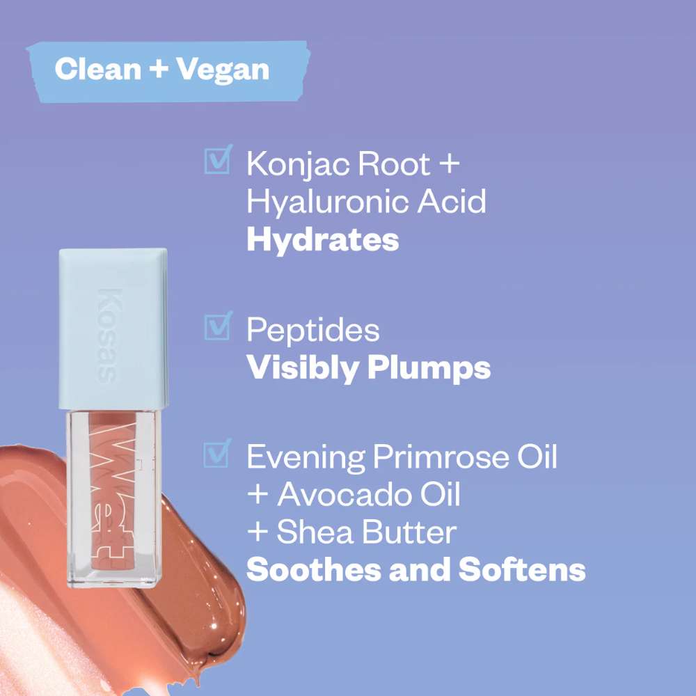 Kosas Wet Lip Oil Plumping Lip Treatment Gloss