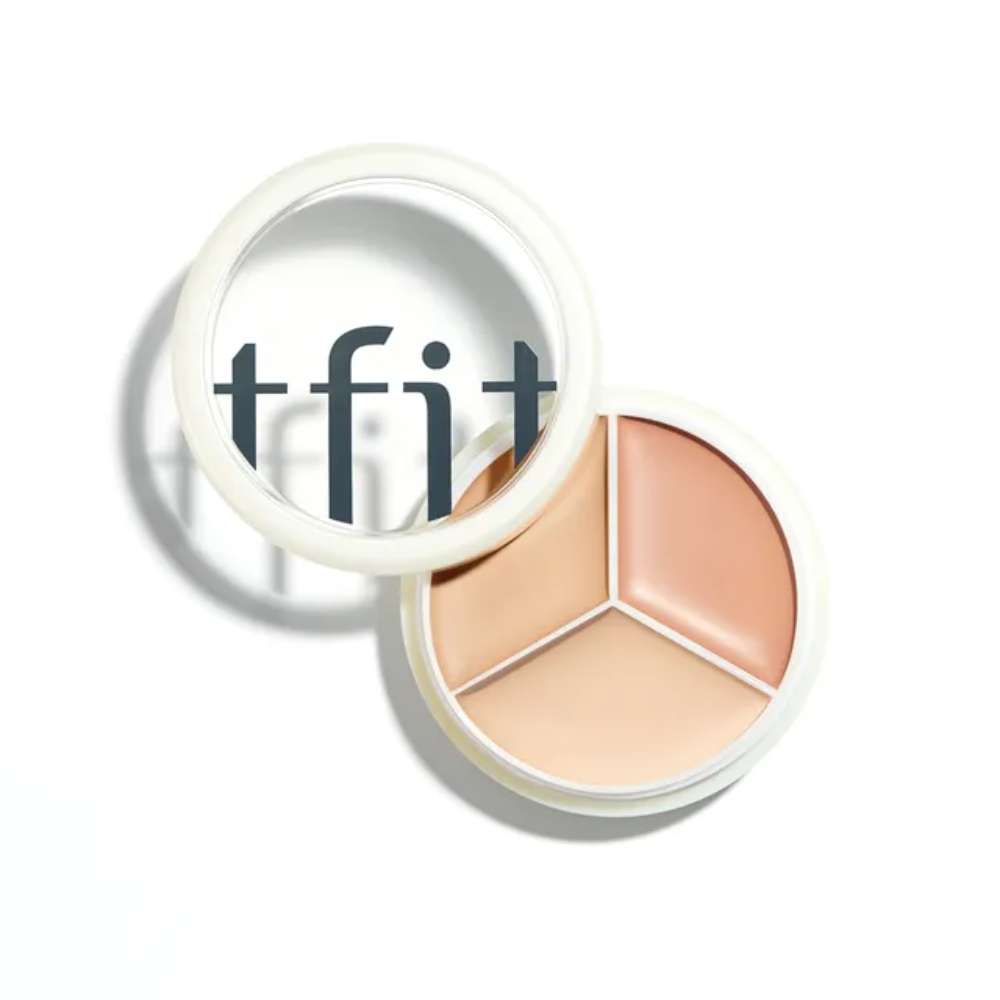 tfit cosmetic palette with three shades on a white background