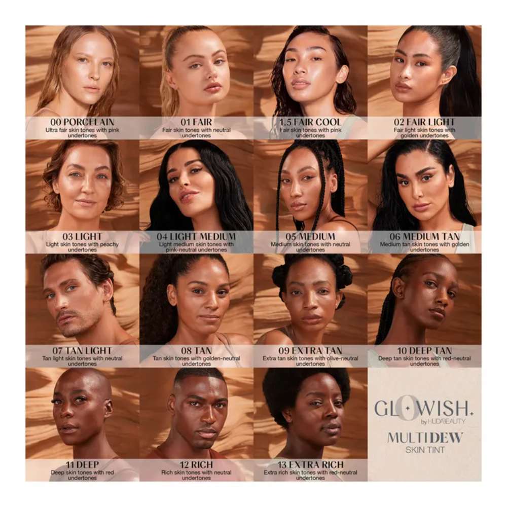 Huda Beauty GloWish Multidew Vegan Skin Tint Foundation