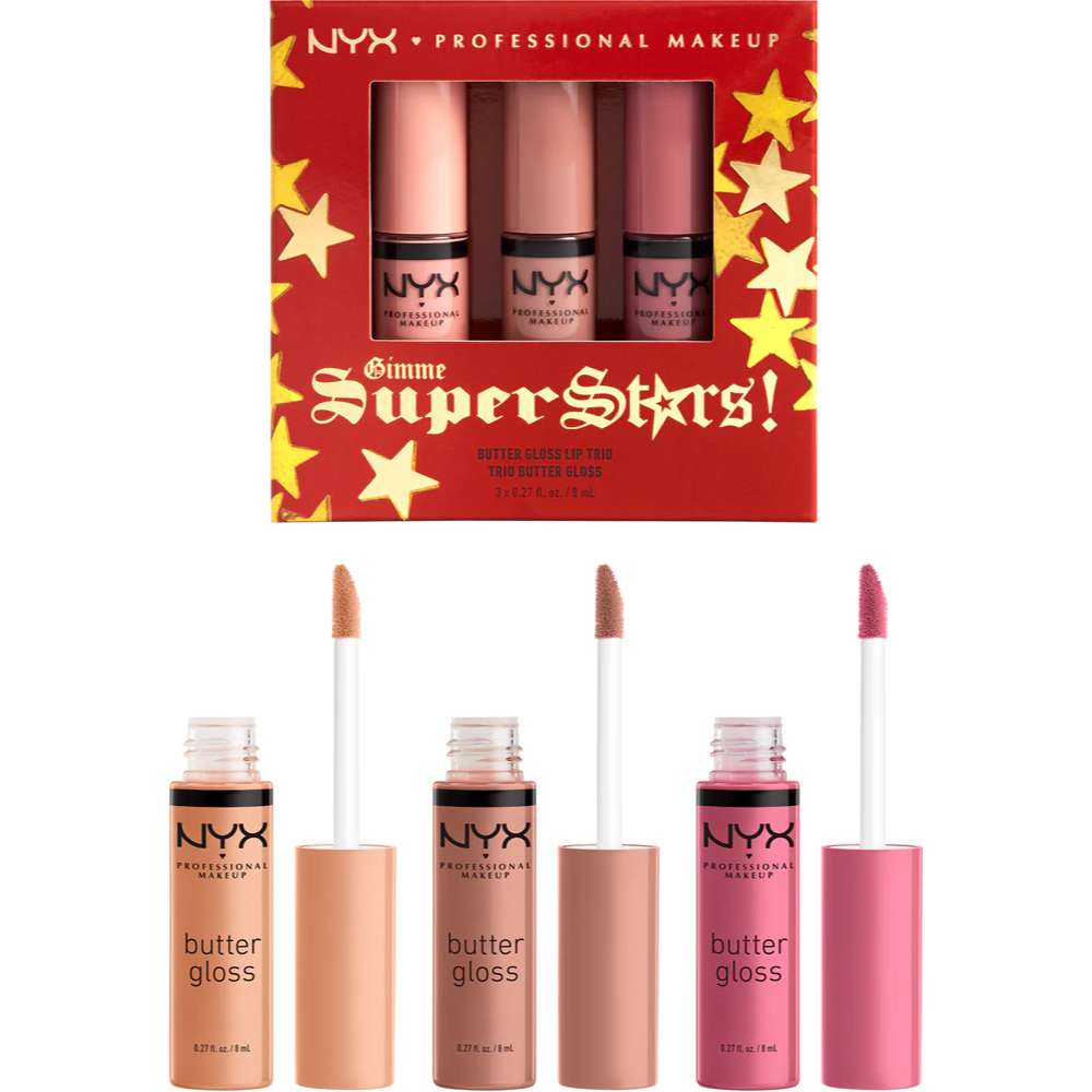 NYX Professional Makeup Gimme Super Stars! Butter Gloss Lip Trio Gift Set