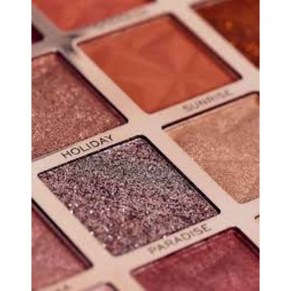 Makeup palette with various shades of eyeshadow