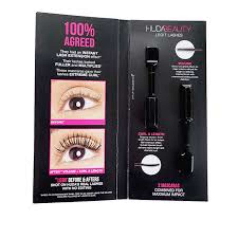 Huda Beauty LEGIT LASHES Double-Ended Volumizing and Lengthening Mascara