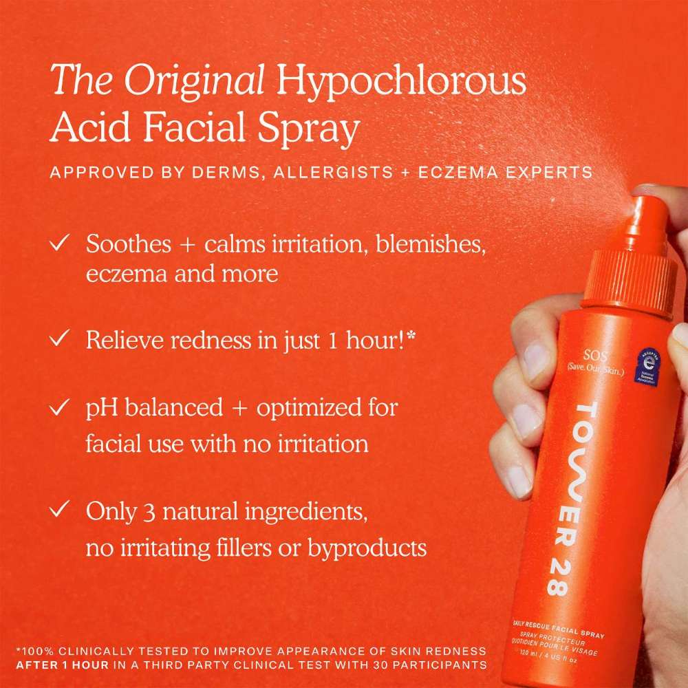 Tower 28 Beauty SOS Daily Rescue Facial Spray with Hypochlorous Acid