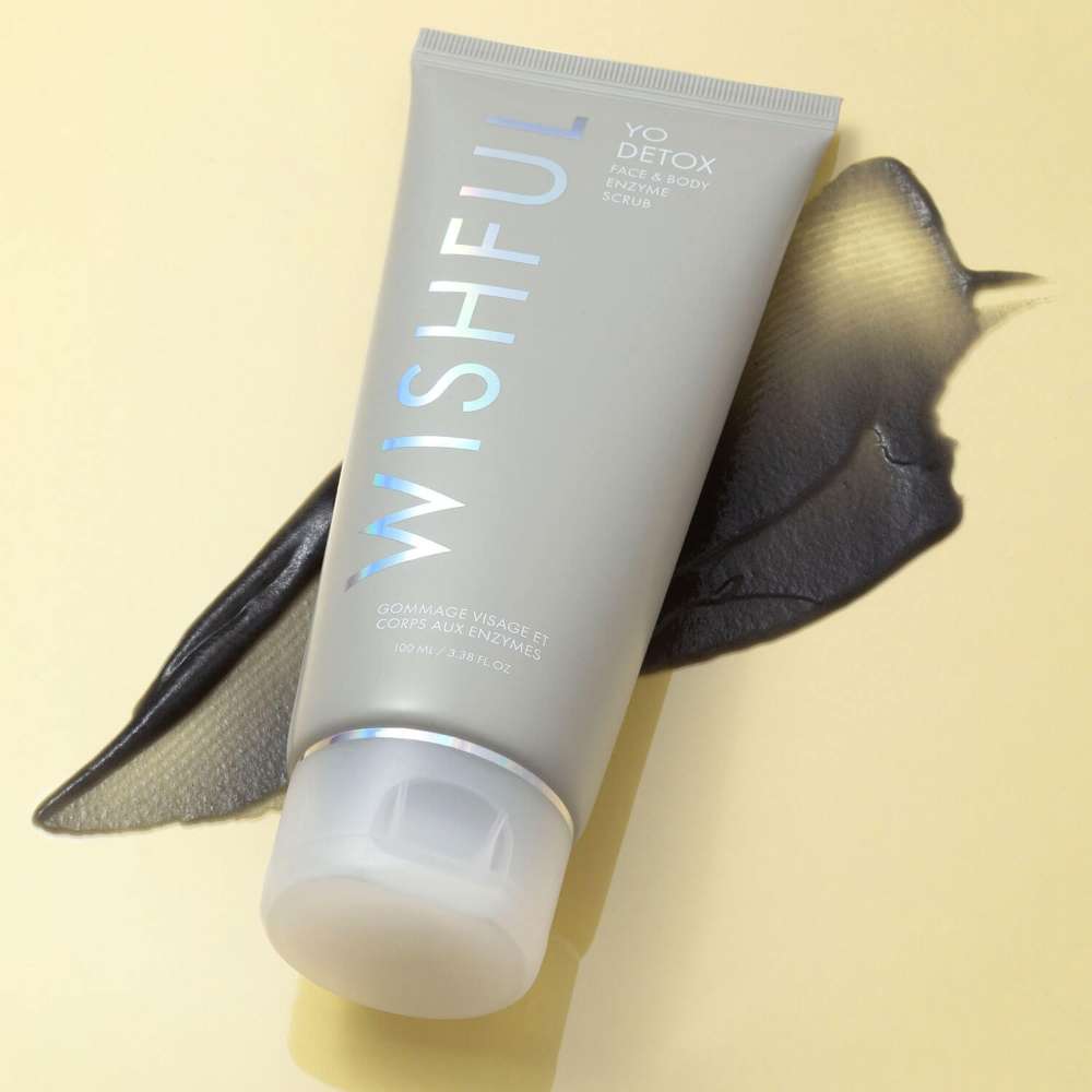 WISHFUL Yo Detox Charcoal Face & Body Enzyme Scrub