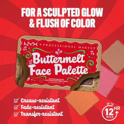 NYX Professional Makeup Buttermelt Face Blush & Bronzer Palette