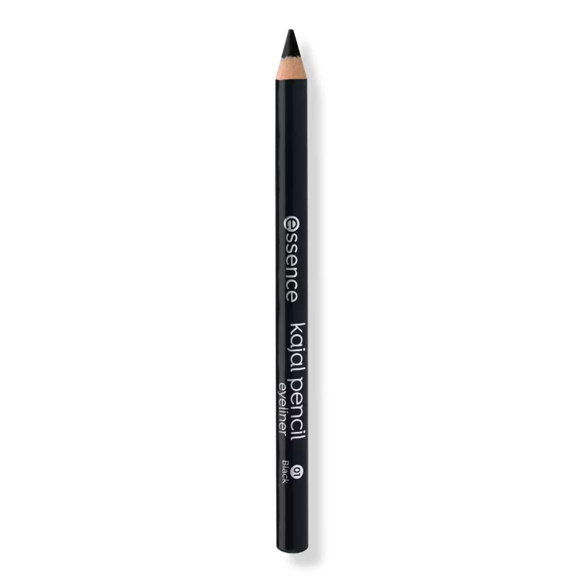 Black eyeliner pencil with 'essence' branding on a white background