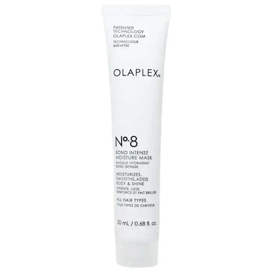 Olaplex No.8 Bond Intense Moisture Mask tube on a white background