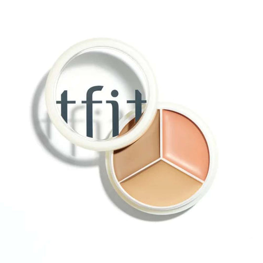 tfit cosmetic palette with three shades on a white background