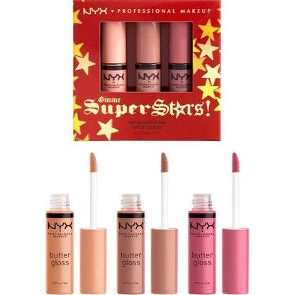 NYX Professional Makeup Gimme Super Stars! Butter Gloss Lip Trio Gift Set