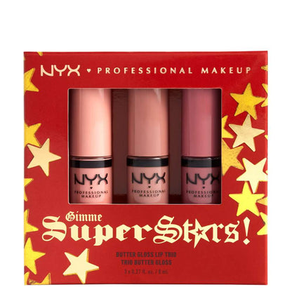 NYX Professional Makeup Gimme Super Stars! Butter Gloss Lip Trio Gift Set