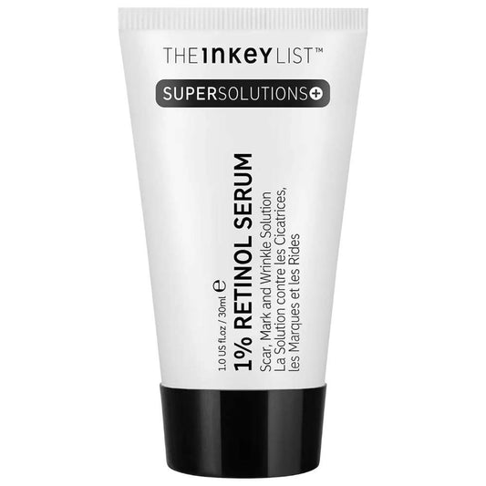 Tube of The Inkey List Supersolutions 1% Retinol Serum on a white background